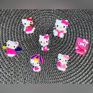 7pc Hello Kitty Hot Pink Sanrio Croc Charms